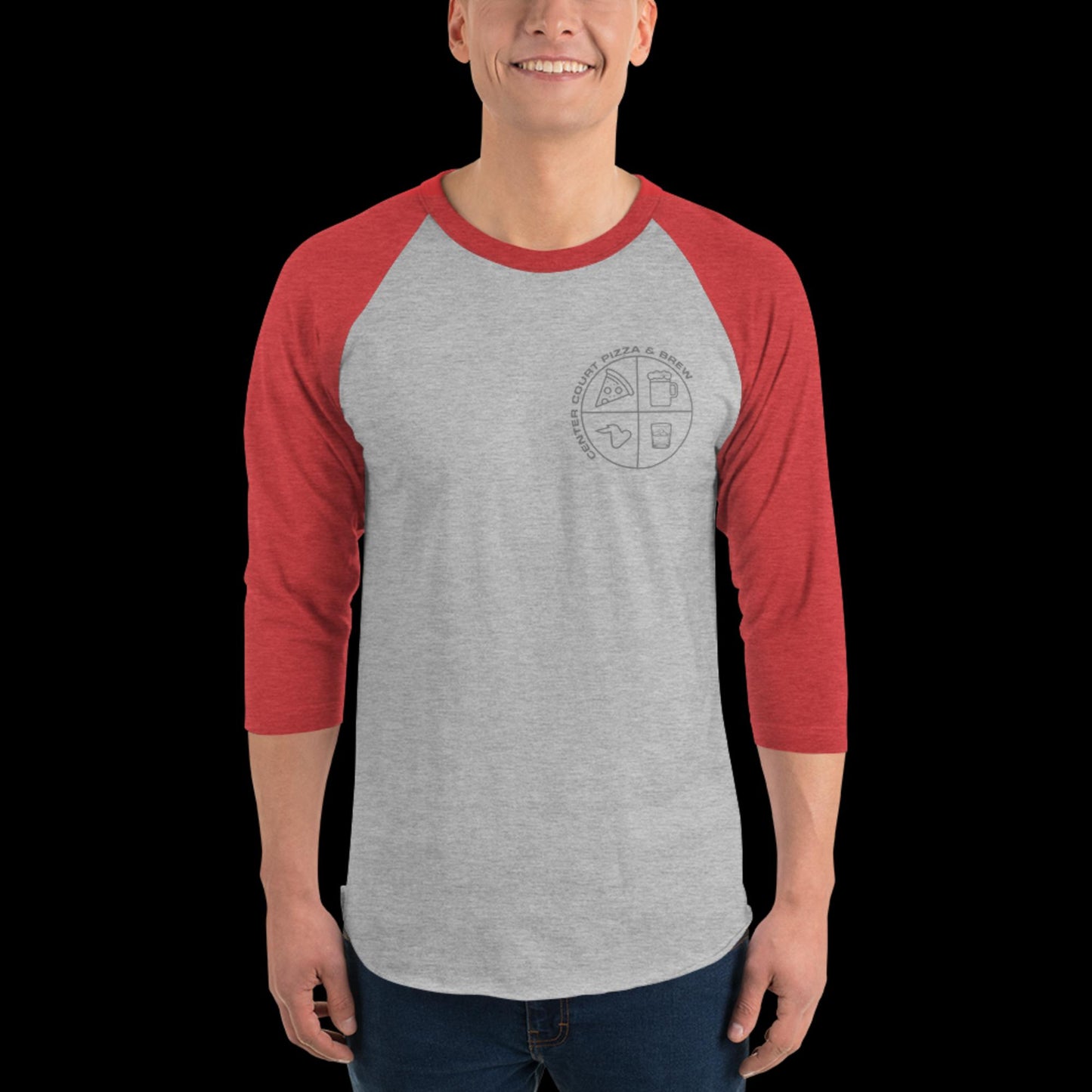 3/4 sleeve raglan shirt