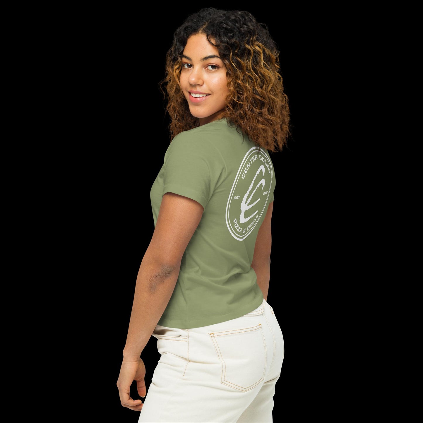 Women’s PEACE LOVE high-waisted t-shirt