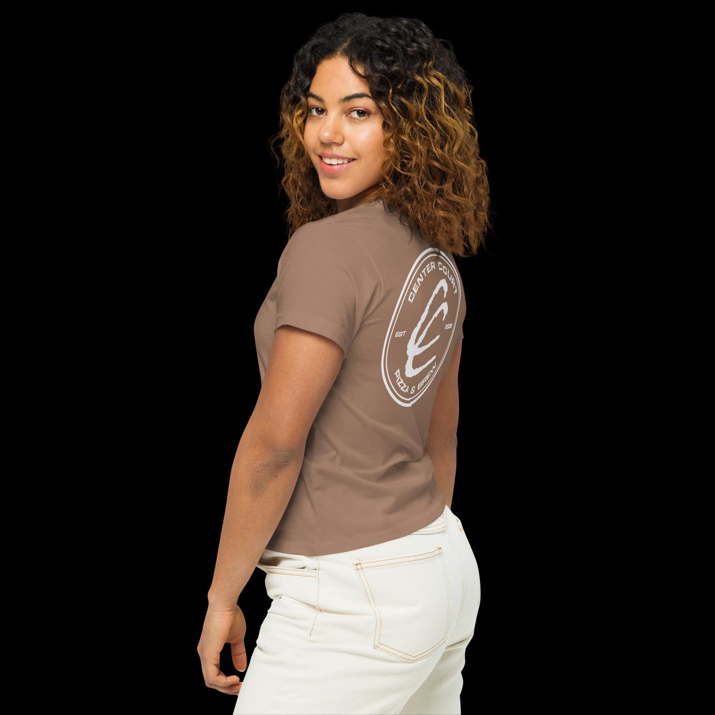 Women’s PEACE LOVE high-waisted t-shirt