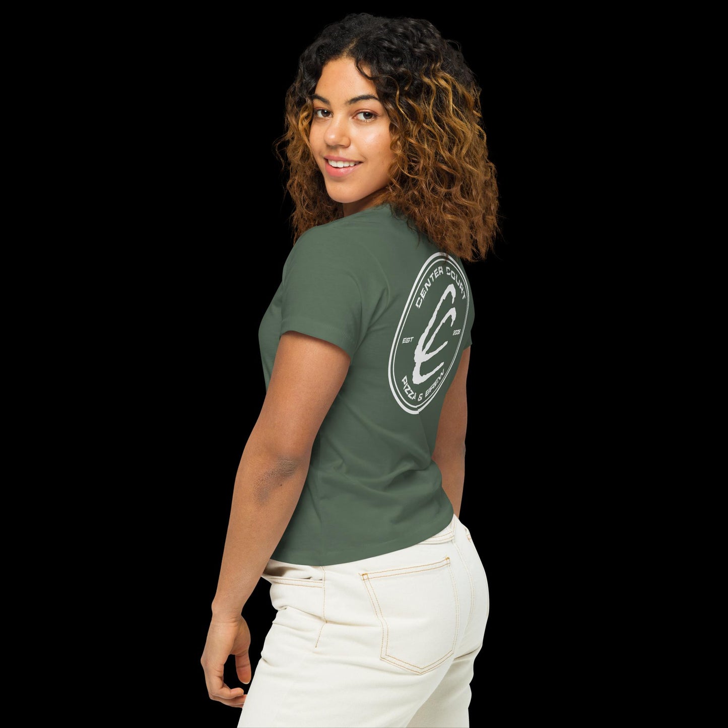 Women’s PEACE LOVE high-waisted t-shirt