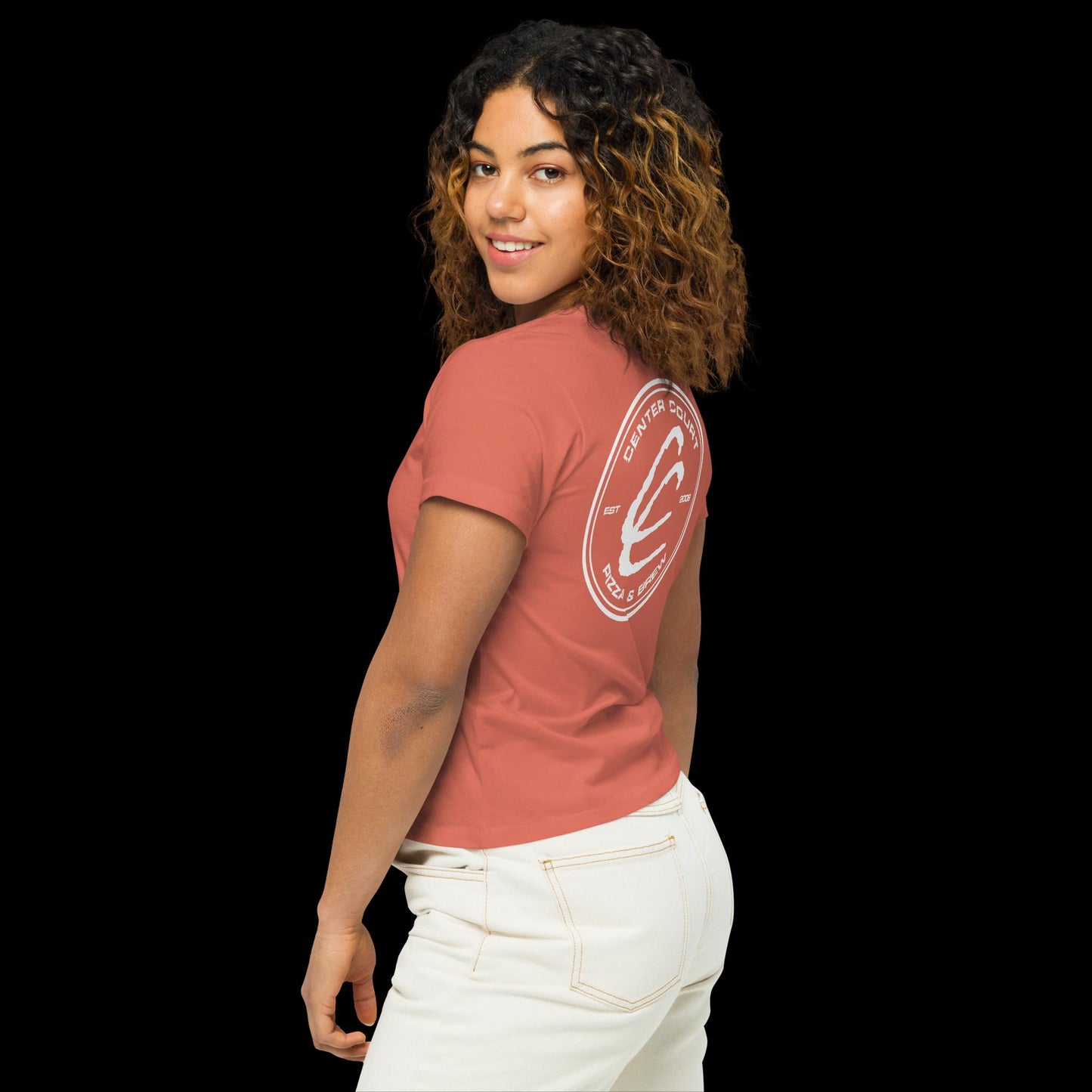 Women’s PEACE LOVE high-waisted t-shirt